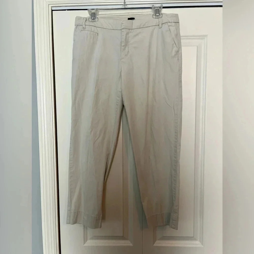 Patagonia Womens Stretch All Wear Organic Cotton Cream-Colored Pants SZ 12